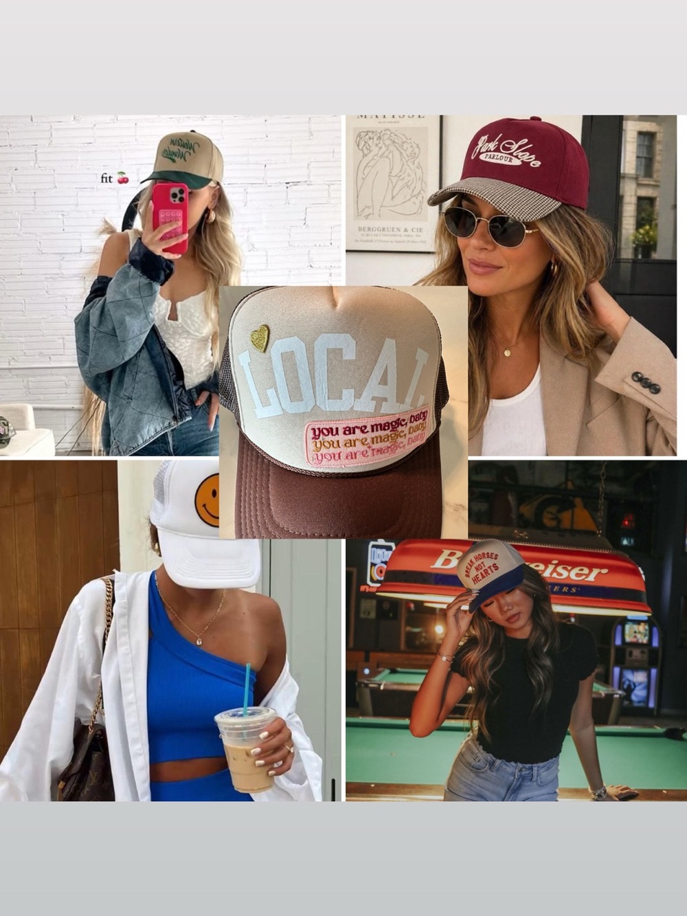 LOCAL Embroidered Patch Trucker Hat - Brown/Beige